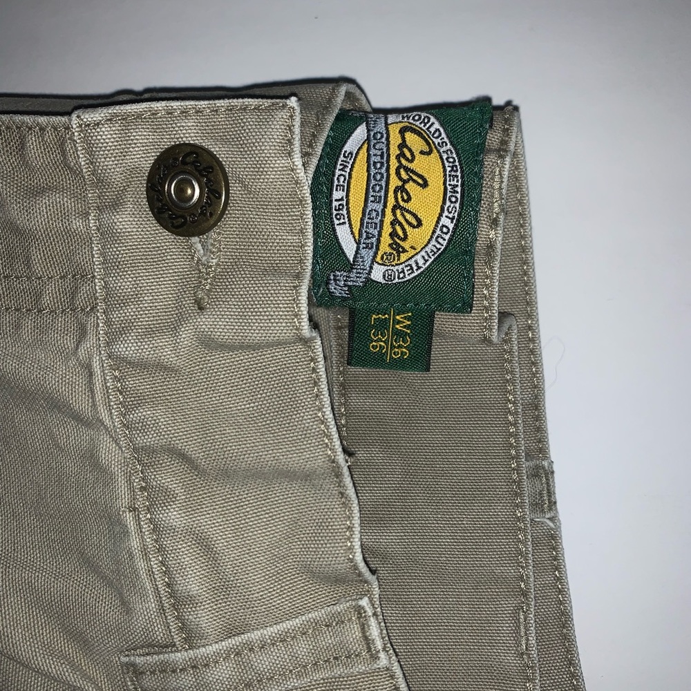 Cabelas khaki men’s pants jeans 36×36 tan - Picture 2 of 5